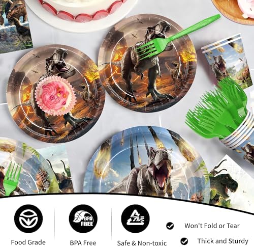 120pcs Dinosaur Birthday Tableware Set