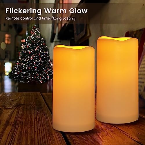 Hanzim Flameless Candles with Remote Control 2 Pack