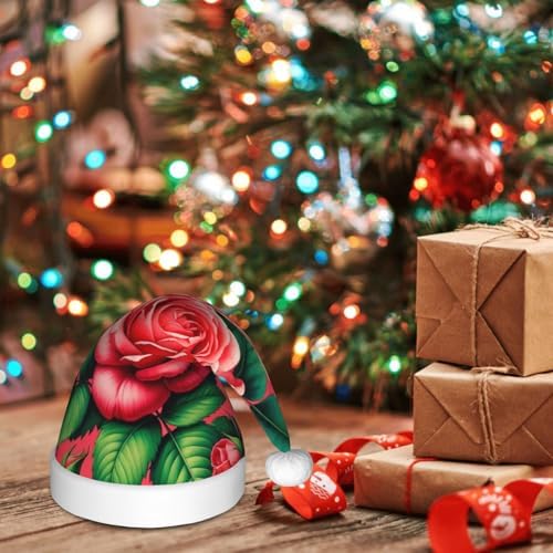 Augenstern Christmas Hat Clusters Roses Floral Santa Hat Unisex