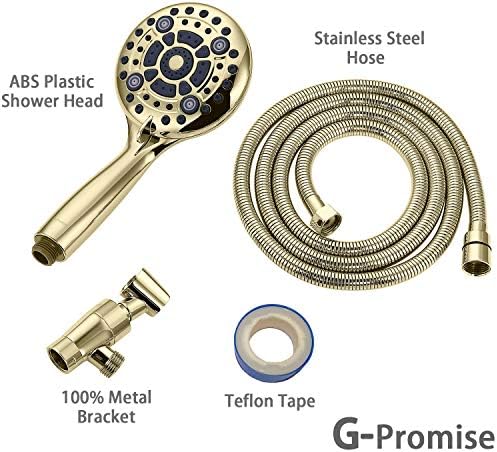 G Promise High Pressure Handheld Shower Head with 6 Spray Settings
