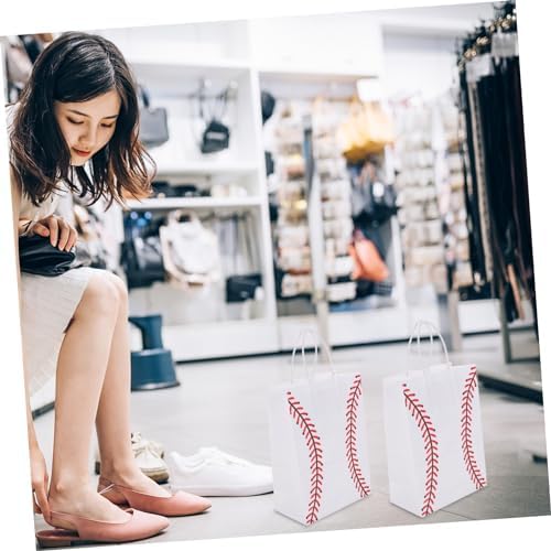 Totority 12Pcs Baseball Party Bags with Handle