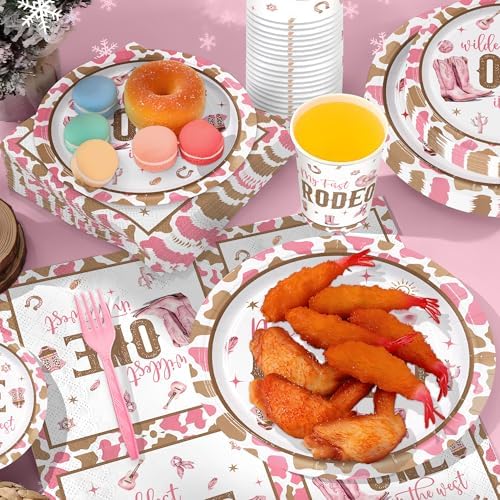 120pcs Western Cowgirl Party Tableware Set