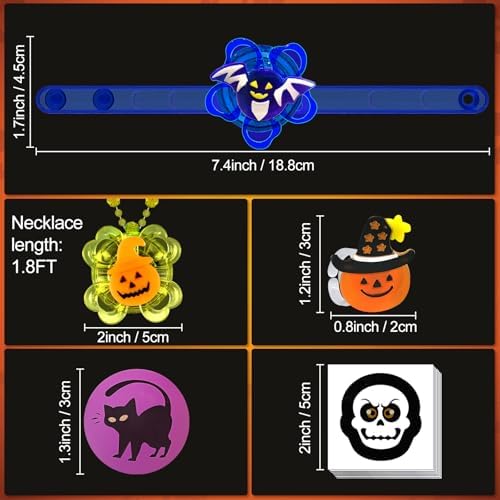 100PCS Halloween Glow Up Party Favors for Kids