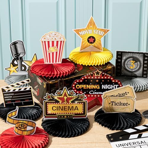 Chinco 12 Piece Movie Night Centerpiece Decorations
