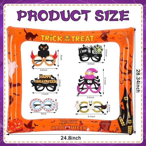 VOCOOL Halloween Photo Props and Glitter Glasses Set