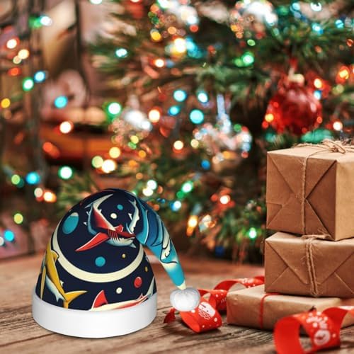 Augenstern Colorful Sharks Christmas Hat Unisex Santa Hat