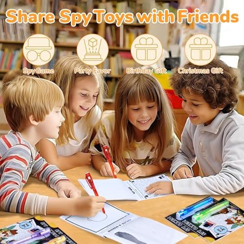 JoyCat 24Pc Invisible Ink Pens with UV Light for Kids