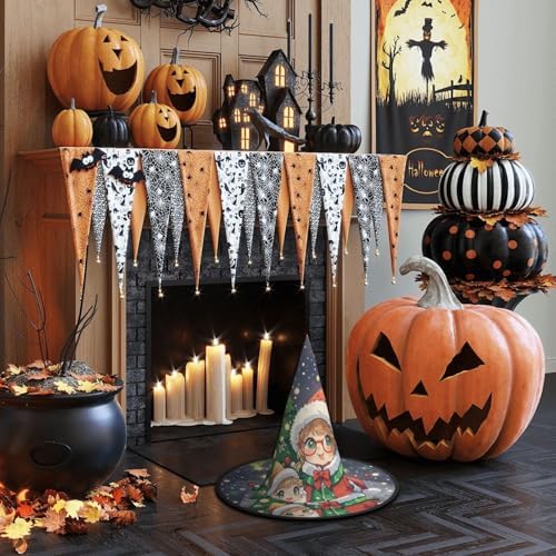 Witch Hats Halloween Costume Cone Wizard Hat for Kids and Adults