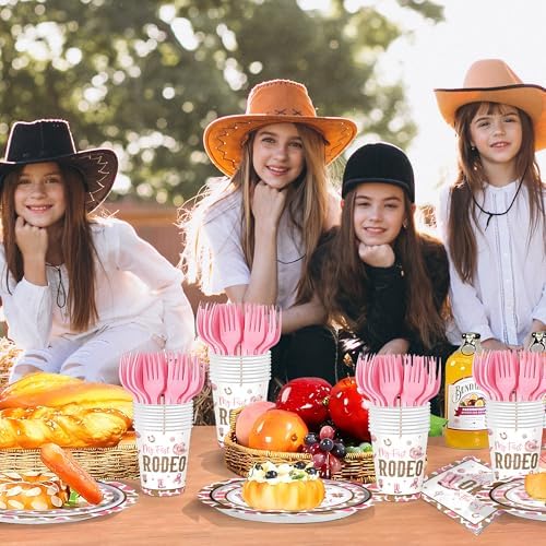 120pcs Western Cowgirl Party Tableware Set