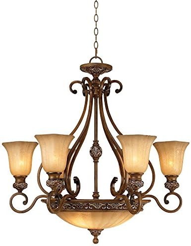 Kathy Ireland Golden Bronze 9-Light Chandelier Dining Room Fixture