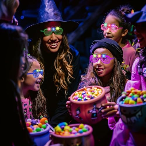 80 Pack LED Glow Glasses with 3 Batteries
