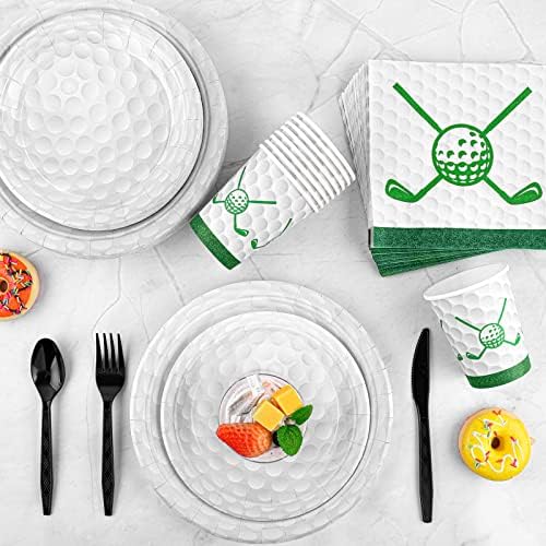 Durony 168 Piece Golf Party Tableware Set for 24 Guests