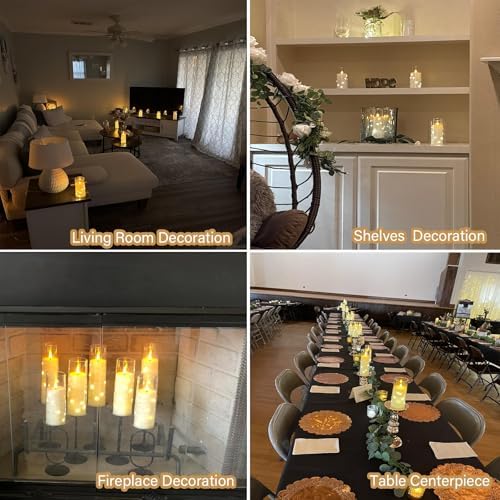 Hinabichan Flameless Candles with Remote Timer 6pcs