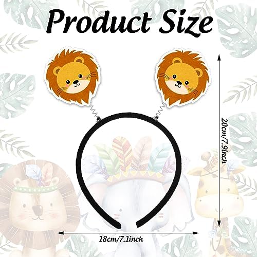 Whaline Jungle Animals Headbands and Hair Hoops - 9Pcs Set