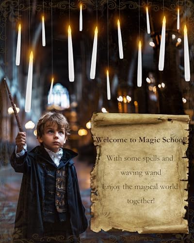 Raycare 20 Pcs Floating Candles with Timer and Wand