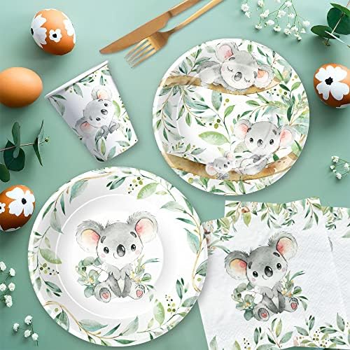 Koala Birthday Party Supplies Set for 24 Guests