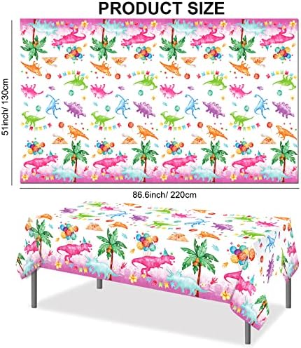 PHOGARY Dinosaur Tablecloth 3 Pack for Kids Party
