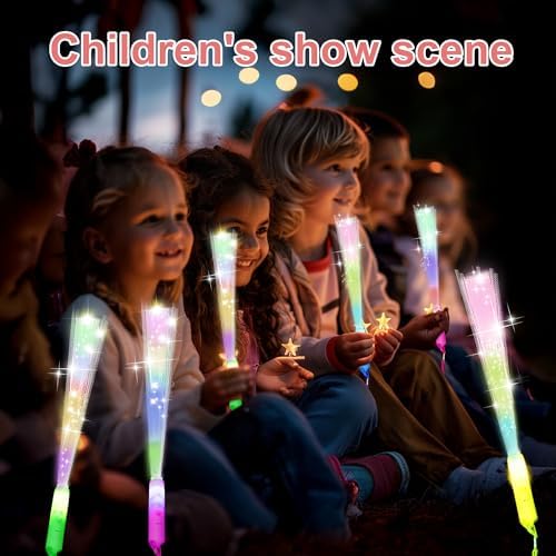 48 Pcs LED Fiber Optic Glow Wand for Party
