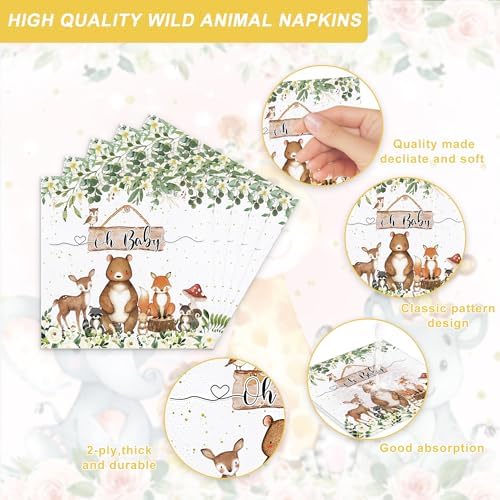 Safari Jungle Baby Shower Tableware Set for 20 Guests