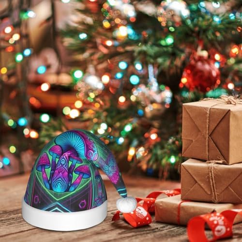 Augenstern Cyberpunk Neon Mushroom Christmas Hat For Kids