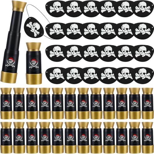 Libima Pirate Eye Patches and Telescopes Set for Kids