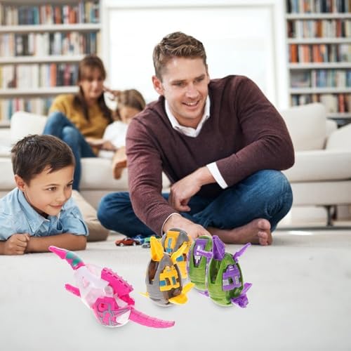 6pcs Dinosaur Transforming Toy Set
