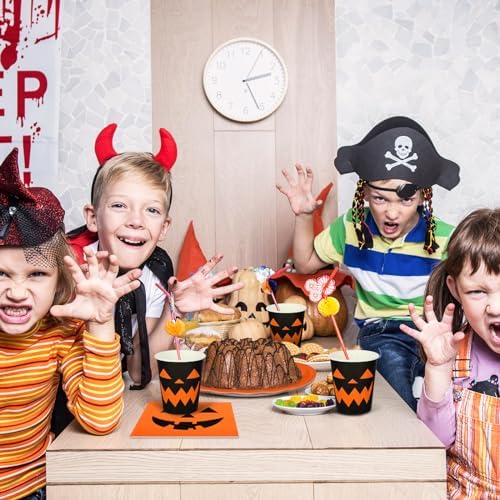 Halloween Party Dinnerware Set 72Pcs Paper Plates Cups Napkins