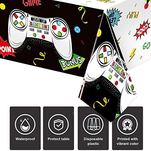 Tatuo 3 PCS Video Game Table Cover Cool Black