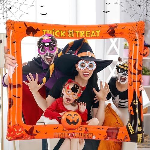 VOCOOL Halloween Photo Props and Glitter Glasses Set