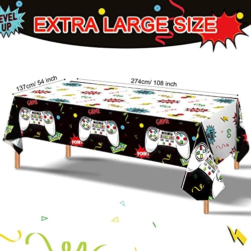 Tatuo 3 PCS Video Game Table Cover Cool Black