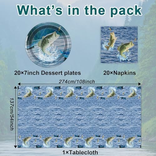 Gone Fishing Party Decorations Tableware Set