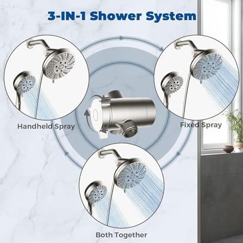 WaterSong Shower Head with Handheld 6-Setting Combo