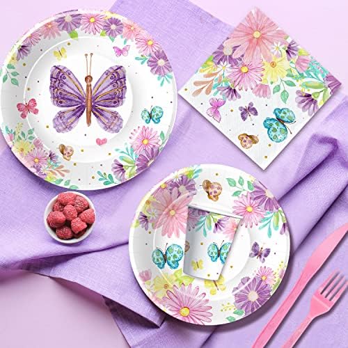Butterfly Party Decorations Set for 24 Guests