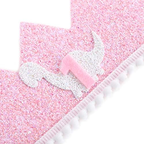 Dinosaur First Birthday Crown for Girl Pink Party Hat
