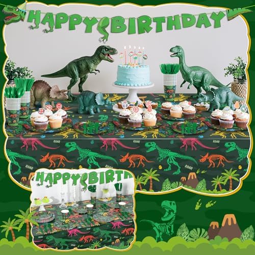 177 Pcs Dinosaur Birthday Party Supplies Set