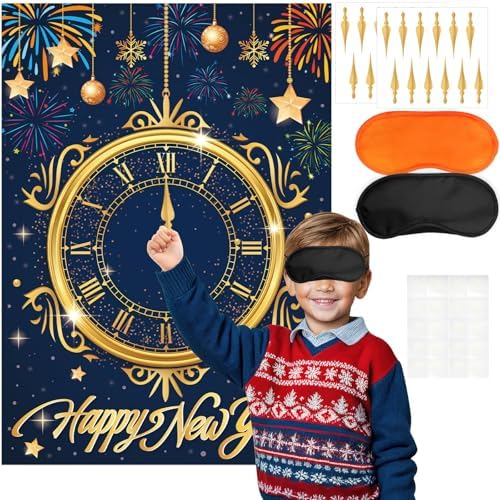 AUGSUN New Year Party Games with 24 Stickers