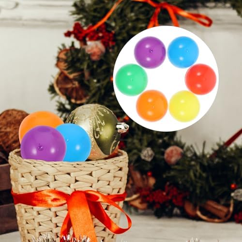 Ciieeo 50pcs Plastic Fillable Ornaments Ball Vending Machine Capsules