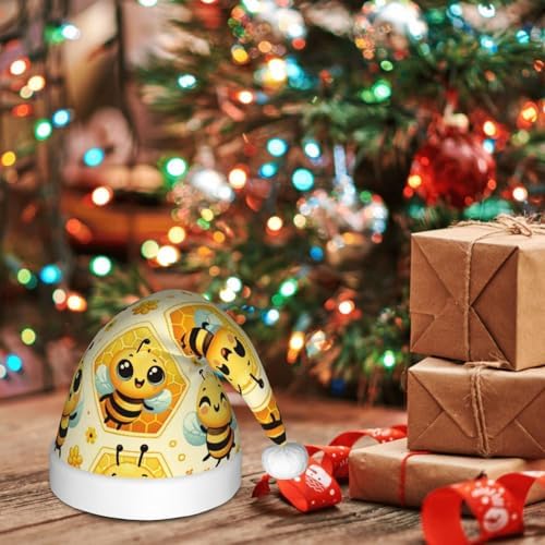 Augenstern Christmas Hat Cartoon Bee Honeycomb Santa Hat Unisex