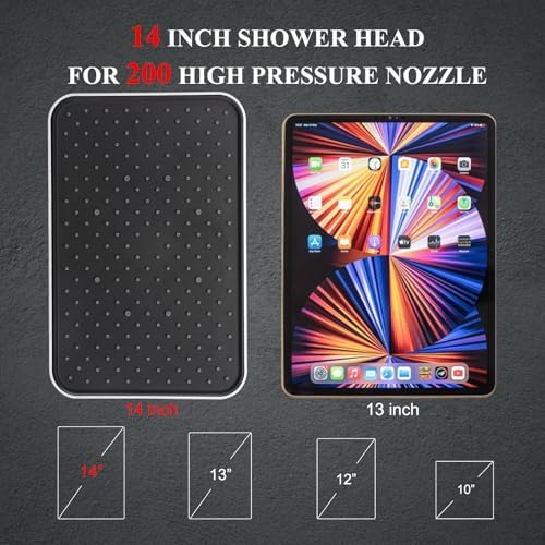 14 Inch Rainfall Shower Head with 11 Modes Handheld Combo