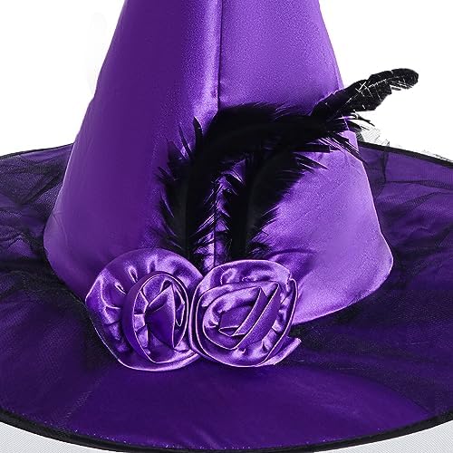 Hoyuwak Witch Hat for Women Halloween