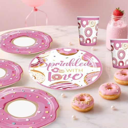 140pcs Pink Baby Sprinkle Decorations for Girl Baby Shower