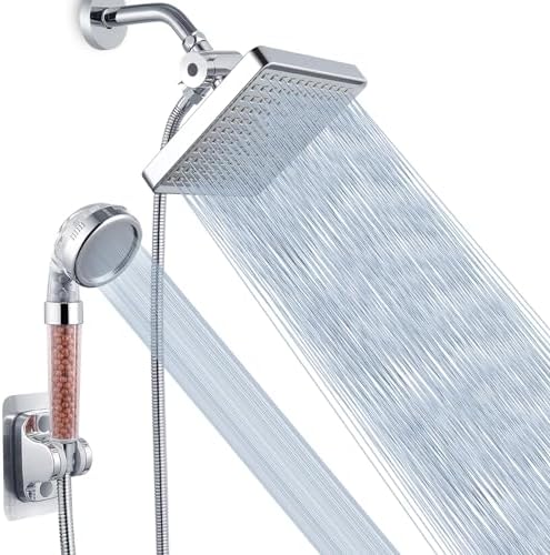Voolan High Pressure Rain Shower Head with Handheld Spray Combo