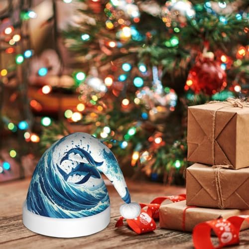 Augenstern Christmas Hat with Marine Sharks and Ocean Waves
