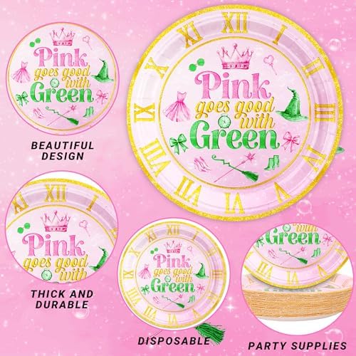100 PCS Witch Birthday Party Plates Napkins Set