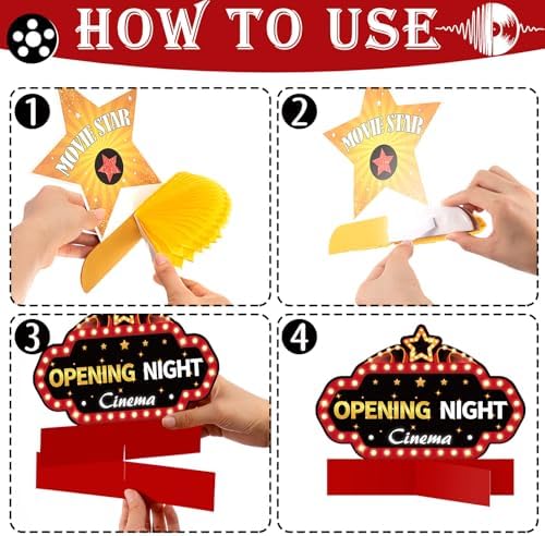 Chinco 12 Piece Movie Night Centerpiece Decorations