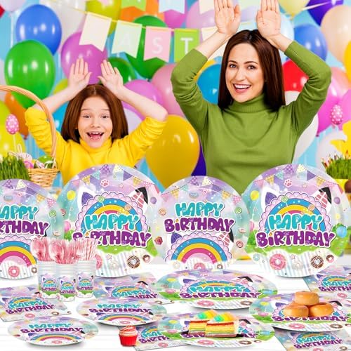 192 Pcs Cartoon Birthday Party Tableware Set For Kids