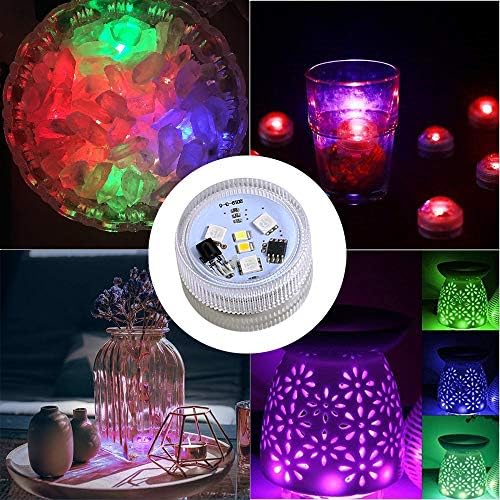 Mini Submersible LED Tea Lights with Remote Control 10 Pack