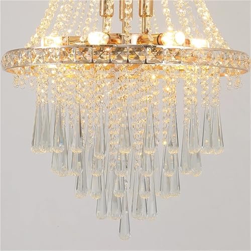 European Crystal Chandeliers Luxury Lampshade Pendant Light