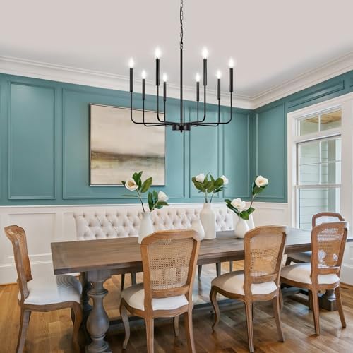 Bed Bath Beyond 8-Light Farmhouse Candle Chandelier Black