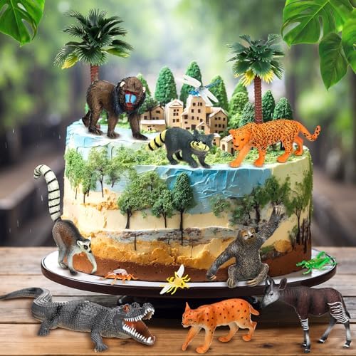 39 Pcs Rainforest Animal Figures Toy Set